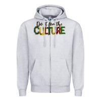 Heather Grey do it for the culture juneteenth Zipper Hoodie - BarkalooDesign