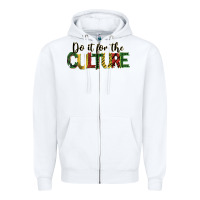 White do it for the culture juneteenth Zipper Hoodie - BarkalooDesign