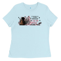 Baby Blue i am the storm with girl and butterflies Ladies Tee - TumblerDesignByShophia