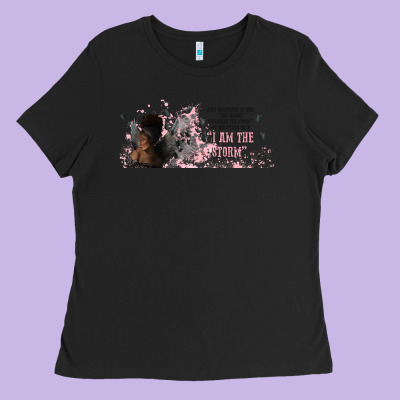 I Am The Storm With Girl And Butterflies Ladies Tee Designed By Tumblerdesignbyshophia