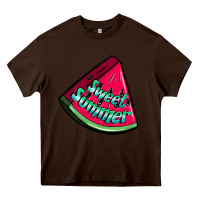 Chocolate Brown sweet summer watermelon Heavy Core Tee - NancyCooperArtShop