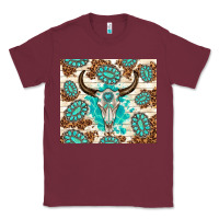 Burgundy gemstone bull skull leopard Classic Tee - TumblerDesignByShophia