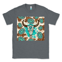 Charcoal Heather gemstone bull skull leopard Classic Tee - TumblerDesignByShophia