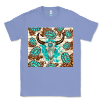Colony Blue gemstone bull skull leopard Classic Tee - TumblerDesignByShophia