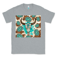 Heather Grey gemstone bull skull leopard Classic Tee - TumblerDesignByShophia