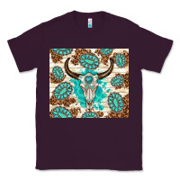 Plum gemstone bull skull leopard Classic Tee - TumblerDesignByShophia