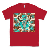 Red gemstone bull skull leopard Classic Tee - TumblerDesignByShophia