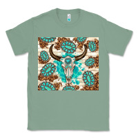 Sage gemstone bull skull leopard Classic Tee - TumblerDesignByShophia