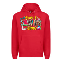 Red summer time Premium Hoodie - CowhideDigitalArt