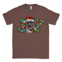 Chestnut Christmas Pitbull Joy Classic Tee - RanaPortraitStore