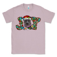 Lilac Christmas Pitbull Joy Classic Tee - RanaPortraitStore
