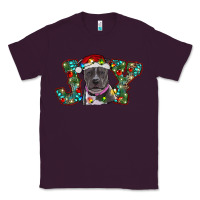 Plum Christmas Pitbull Joy Classic Tee - RanaPortraitStore