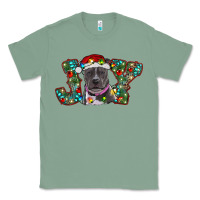 Sage Christmas Pitbull Joy Classic Tee - RanaPortraitStore