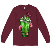 Burgundy Western Cactus Cold Frappe Long Sleeve Tee - FaDigitalArtStudio