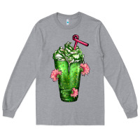 Heather Grey Western Cactus Cold Frappe Long Sleeve Tee - FaDigitalArtStudio