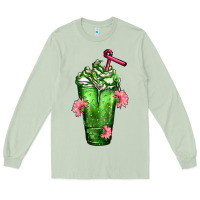 Matcha Western Cactus Cold Frappe Long Sleeve Tee - FaDigitalArtStudio