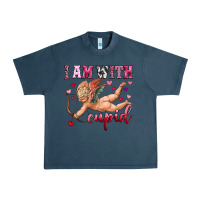 Midnight Navy i am with cupid Urban Heavy Tee - OliviaCreatesArt
