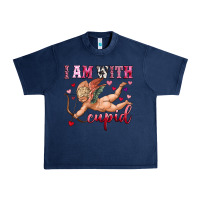 Navy i am with cupid Urban Heavy Tee - OliviaCreatesArt