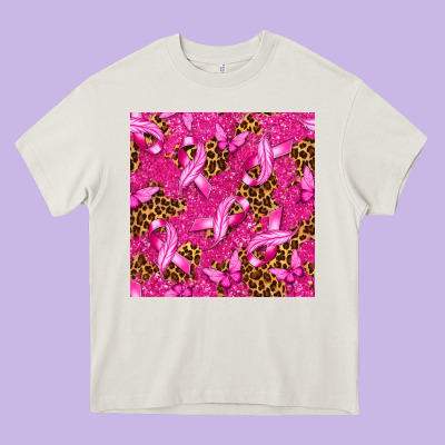 Breast Cancer With Ribbon And Butterfly Seamless P Heavy Core Tee Designed By Texasbilliewilder
