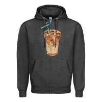 Charcoal Heather iced latte Zipper Hoodie - BarkalooDesign
