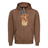 Chestnut iced latte Zipper Hoodie - BarkalooDesign