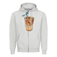 Dove Grey iced latte Zipper Hoodie - BarkalooDesign