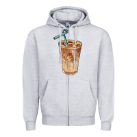 Heather Grey iced latte Zipper Hoodie - BarkalooDesign