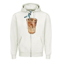 Oatmeal Heather iced latte Zipper Hoodie - BarkalooDesign