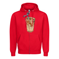 Red iced latte Zipper Hoodie - BarkalooDesign