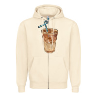 Sandshell iced latte Zipper Hoodie - BarkalooDesign