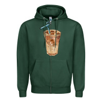 Sports Green iced latte Zipper Hoodie - BarkalooDesign