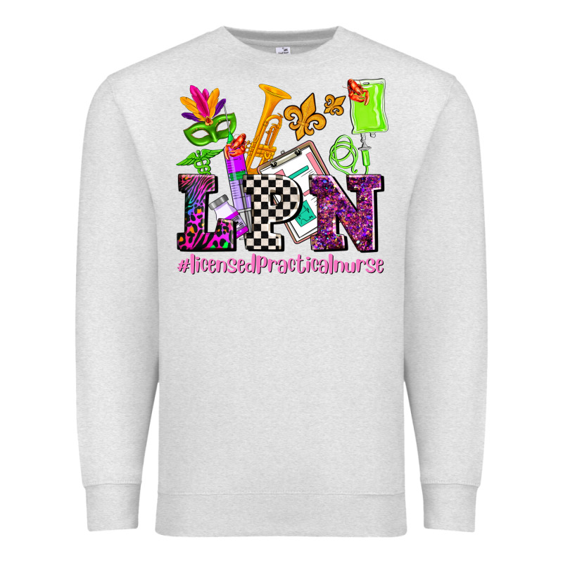 Mardi Gras Lpn Licensed Practical Nurse Premium Sweatshirt by AdoDesignShop | Teevron