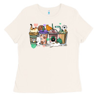 Bone Cat coffee cups Ladies Tee - HowdyJamesFarm