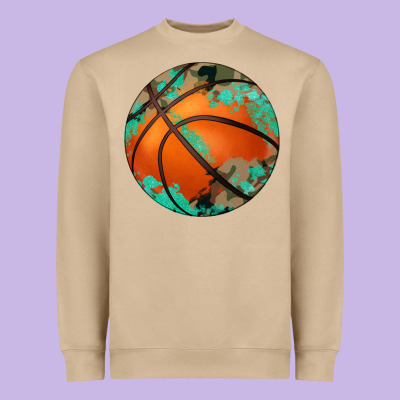 Western Basketball Camouflage Glitter Pattern Heavyweight Sweatshirt Designed By Artiststas