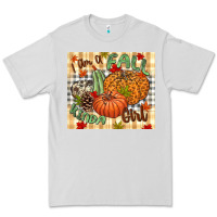 Dove Grey I am a Fall kinda girl pumpkin Fall Premium Tee - NancyCooperArtShop
