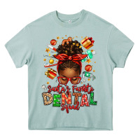 Arona Santa's Favorite Dental Squad Afro Messy Bun Heavy Core Tee - texasbilliewilder