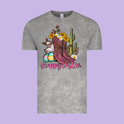 Happy Easter Western Easter Day Vintage Tee Designed By Cowgirlartshop