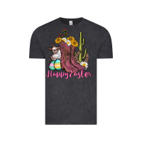 Vintage Black Happy Easter western Easter Day Vintage Tee - CowGirlArtShop