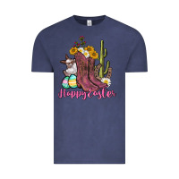 Vintage Denim Happy Easter western Easter Day Vintage Tee - CowGirlArtShop