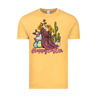 Vintage Mustard Happy Easter western Easter Day Vintage Tee - CowGirlArtShop