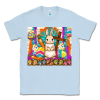 Dusty Blue easter day rabbit Classic Tee - TumblerDesignByShophia