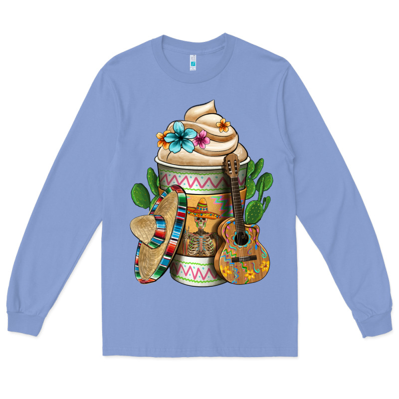 Mexican Hot Coffee Cup Long Sleeve Tee by FaDigitalArtStudio | Teevron