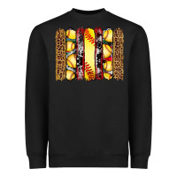 Black softball serape leopard cowhide glitter brushstrokes Heavyweight Sweatshirt - Artiststas