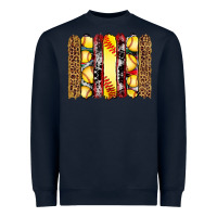 Navy softball serape leopard cowhide glitter brushstrokes Heavyweight Sweatshirt - Artiststas