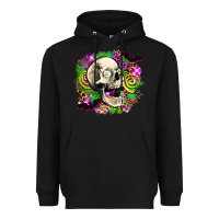 Black halloween skull Heavyweight Hoodie - AdoDesignShop