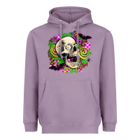Lavender halloween skull Heavyweight Hoodie - AdoDesignShop