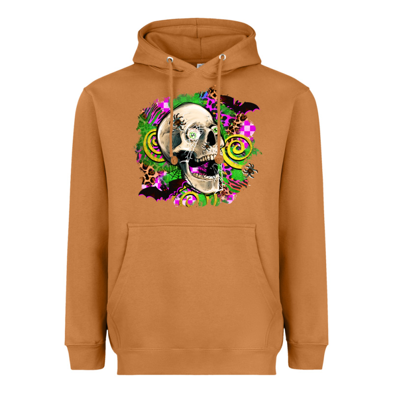 Halloween Skull Heavyweight Hoodie by AdoDesignShop | Teevron