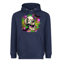 Navy halloween skull Heavyweight Hoodie - AdoDesignShop