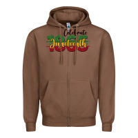 Chestnut celebrate juneteenth1865 Zipper Hoodie - BarkalooDesign