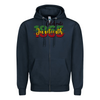 Navy celebrate juneteenth1865 Zipper Hoodie - BarkalooDesign